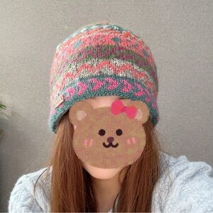 100% Wool Fair Isle Beanie for Women – Hand Knit in Nepal, Fully Lined